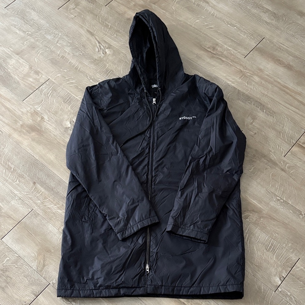 Men’s STUSSY Lightweight Windbreaker Zip Up Jacket Size Large *1 tiny flaw*